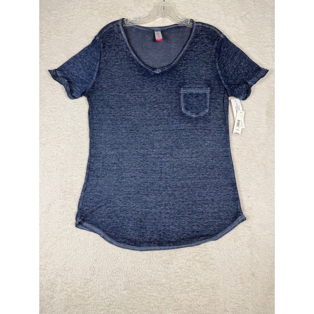 No Boundaries Pocket Tee Junior Large 11-13 Navy Blue NWT V-Neck NJ16T612P